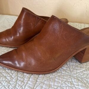 Frye Tan Leather Women's Mules